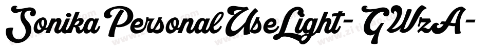 SonikaPersonalUseLight-GWzA字体转换