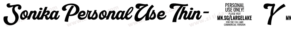 SonikaPersonalUseThin-5Y4v字体转换