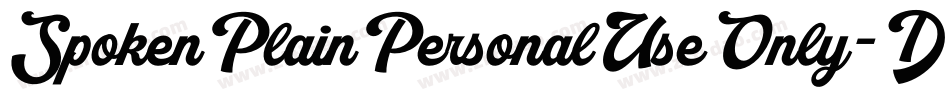 SpokenPlainPersonalUseOnly-D9dx字体转换