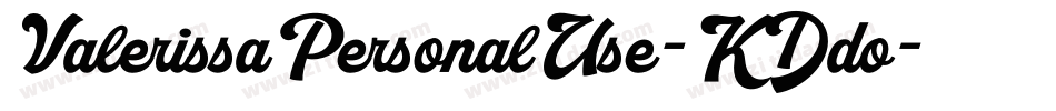 ValerissaPersonalUse-KDdo字体转换