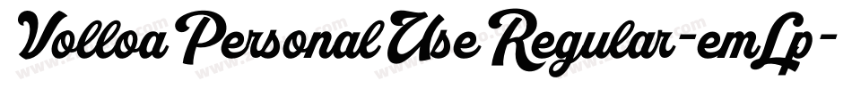 VolloaPersonalUseRegular-emLp字体转换