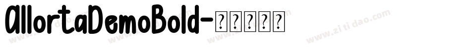 AllortaDemoBold字体转换