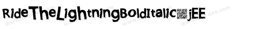 RideTheLightningBoldItalic-jEE3l字体转换
