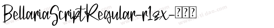 BellariaScriptRegular-r1zx字体转换