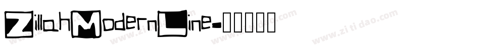 ZillahModernLine字体转换