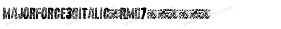 MajorForce3DItalic-rMD7字体转换