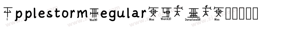 ApplestormRegular-W9O9字体转换
