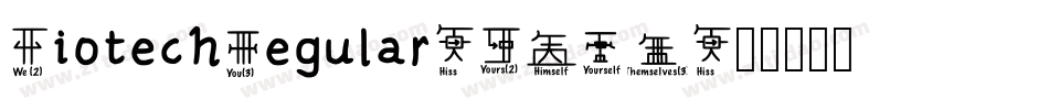 BiotechRegular-W1Y4字体转换