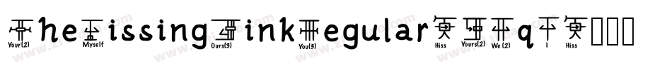 TheMissingLinkRegular-WBqA字体转换