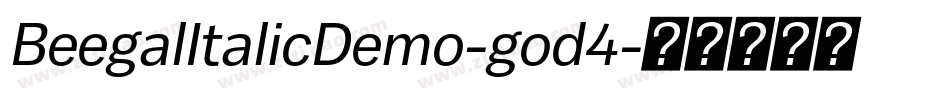 BeegalItalicDemo-god4字体转换