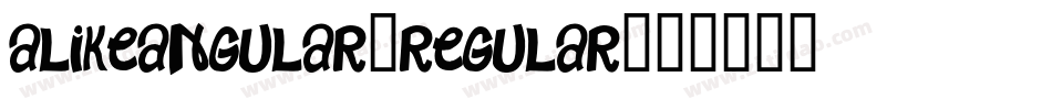 AlikeAngular-Regular字体转换