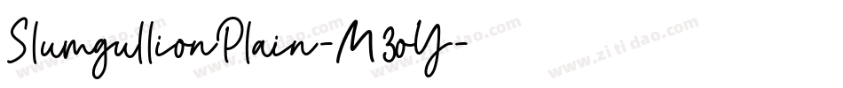 SlumgullionPlain-M3oY字体转换