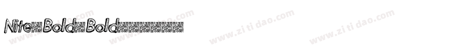 Nite-Bold-Bold字体转换