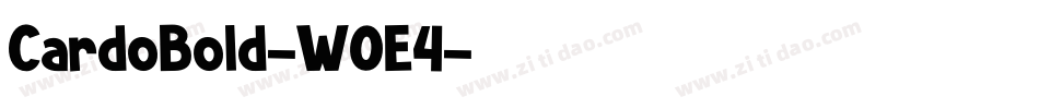 CardoBold-W0E4字体转换