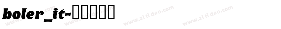 boler_it字体转换