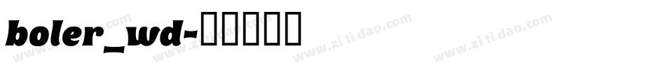 boler_wd字体转换