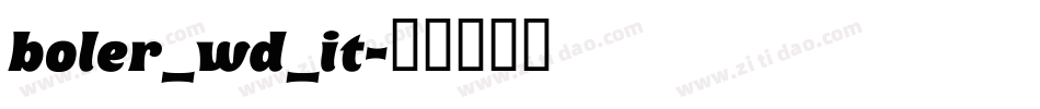boler_wd_it字体转换