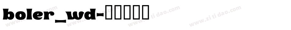 boler_wd字体转换