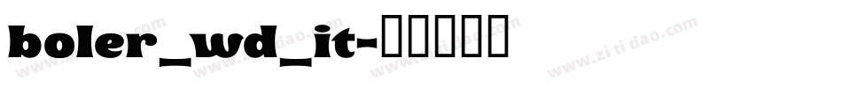 boler_wd_it字体转换