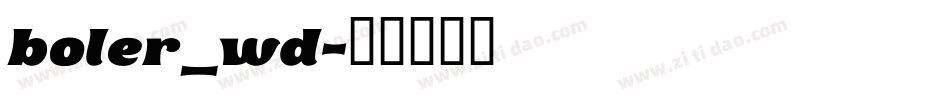 boler_wd字体转换