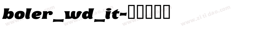 boler_wd_it字体转换