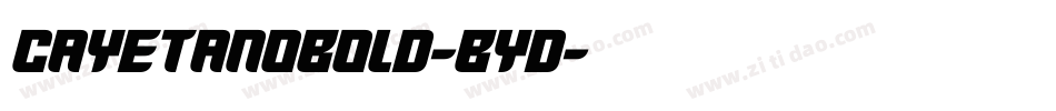 CayetanoBold-BYd字体转换