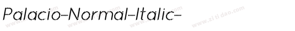 Palacio-Normal-Italic字体转换