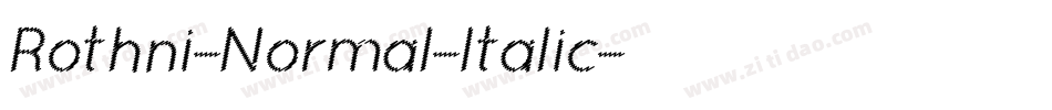 Rothni-Normal-Italic字体转换