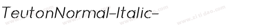 TeutonNormal-Italic字体转换