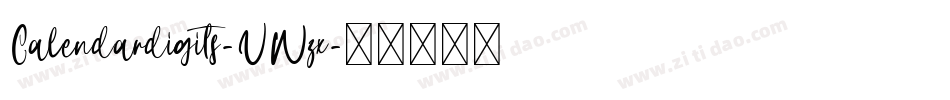 Calendardigits-VWzx字体转换