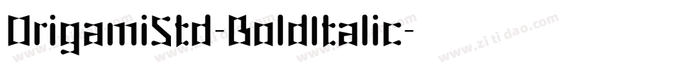 OrigamiStd-BoldItalic字体转换
