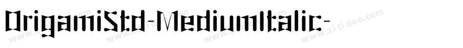 OrigamiStd-MediumItalic字体转换