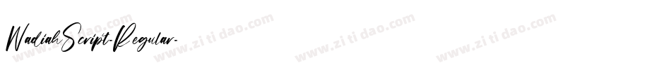 WadiahScript-Regular字体转换