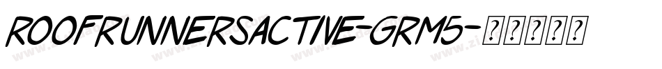 RoofRunnersActive-grM5字体转换