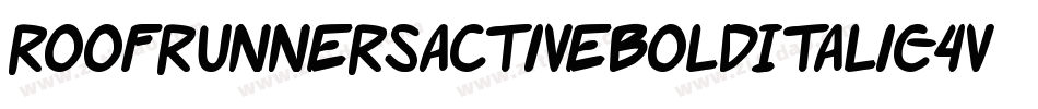 RoofRunnersActiveBoldItalic-4Vv6字体转换