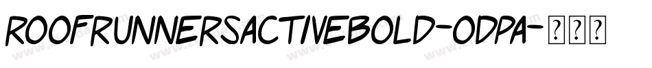 RoofRunnersActiveBold-odPA字体转换