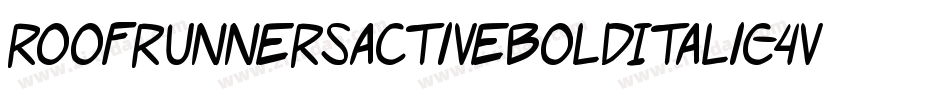 RoofRunnersActiveBoldItalic-4Vv6字体转换