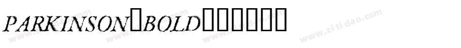 Parkinson-Bold字体转换