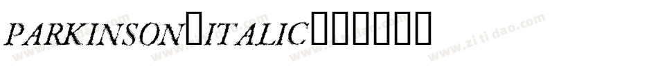 Parkinson-Italic字体转换