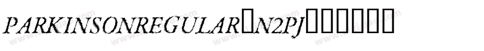ParkinsonRegular-n2PJ字体转换