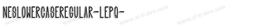 NesLowercaseRegular-lePq字体转换
