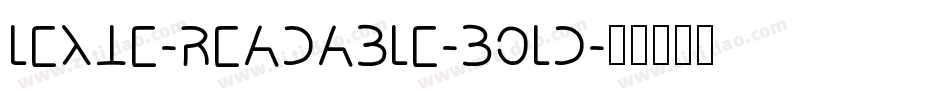 Lexie-Readable-Bold字体转换