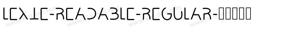 Lexie-Readable-Regular字体转换