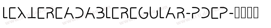 LexieReadableRegular-PdeP字体转换