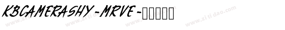 Kbcamerashy-MrVe字体转换