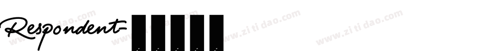 Respondent字体转换