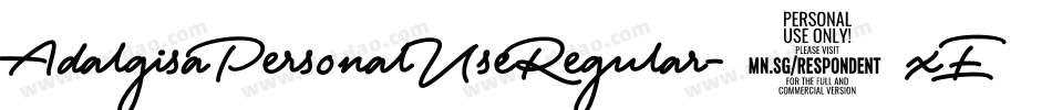 AdalgisaPersonalUseRegular-2xE8字体转换