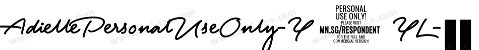 AdiellePersonalUseOnly-Y8YL字体转换