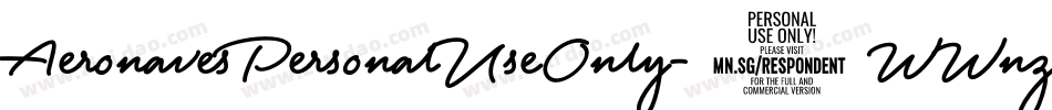 AeronavesPersonalUseOnly-0WWnz字体转换