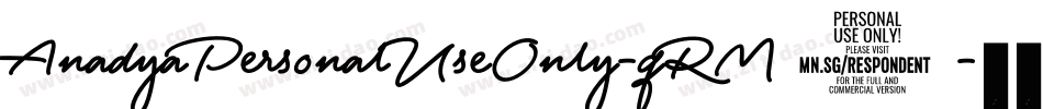 AnadyaPersonalUseOnly-qRM0字体转换